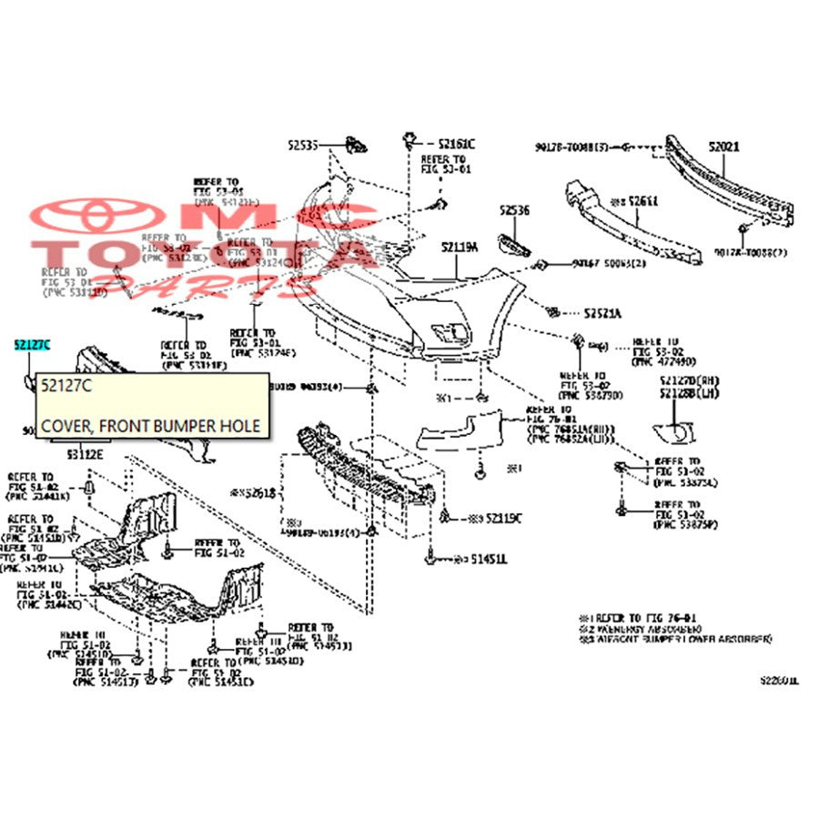 Tutup Cover Derek Towing Bumper Depan Kanan Yaris TRD Vios Limo 2013-2017 Original Toyota 52721-0D120