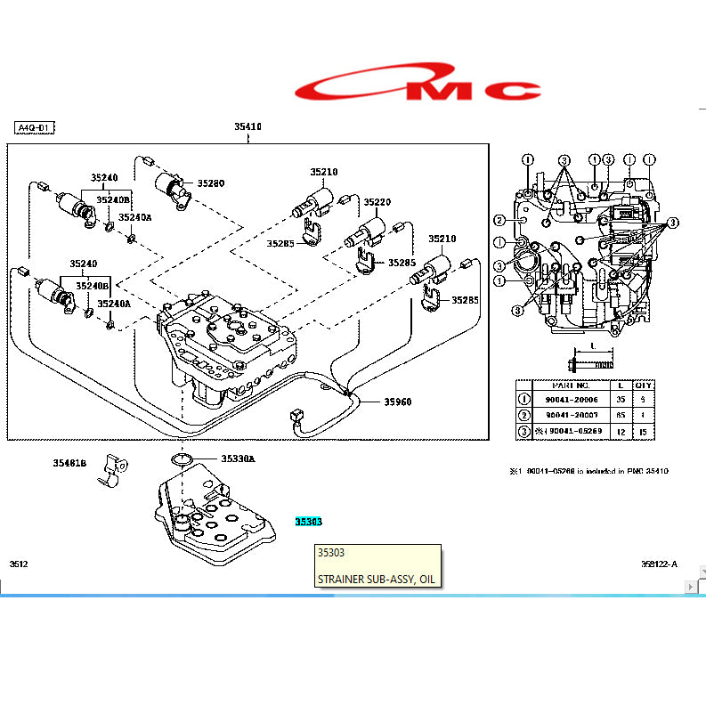 Filter Saringan Oli Strainer Transmisi Matic Grand New Avanza Xenia Dual VVT-i All New Rush Terios 35303-B1010