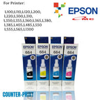 Tinta Printer Epson 664 6641 T6641 Original Tinta Epson L100 L110 L120 L121 L200 L210 L220 L300 L310 L350 L355 L360 L365 L380 L385 L405 L485 L550 L555 L565 L655 L1300 L1455