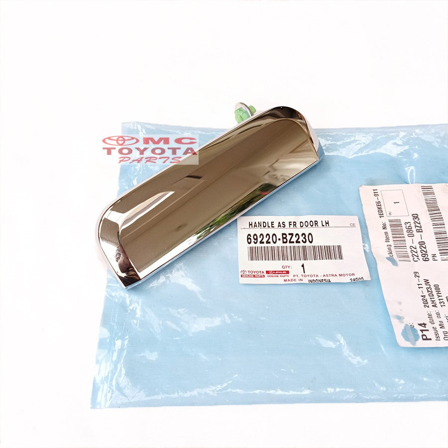 Handle Handel Pegangan Pintu Luar Depan Kiri Avanza Xenia Agya Ayla Original 69220-BZ230 Handle Pintu Luar Chrome Sebelah Kiri