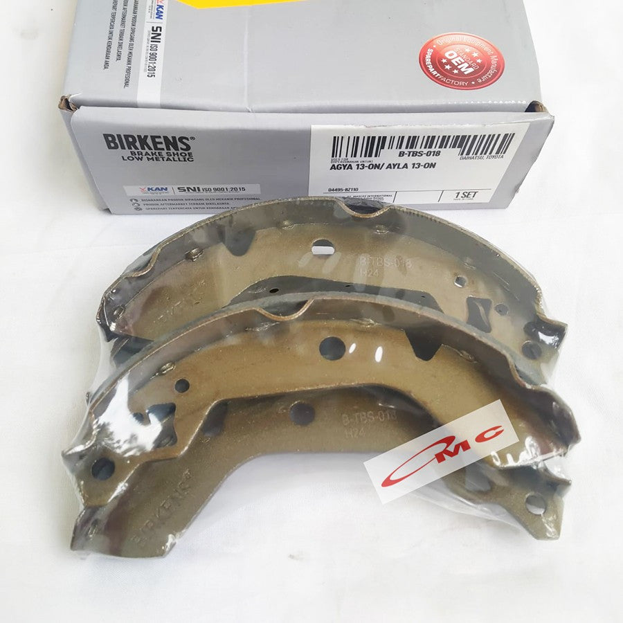 Brake Shoe Kampas Rem Belakang BIRKENS Ayla Agya Asli Birkens B-TBS-018