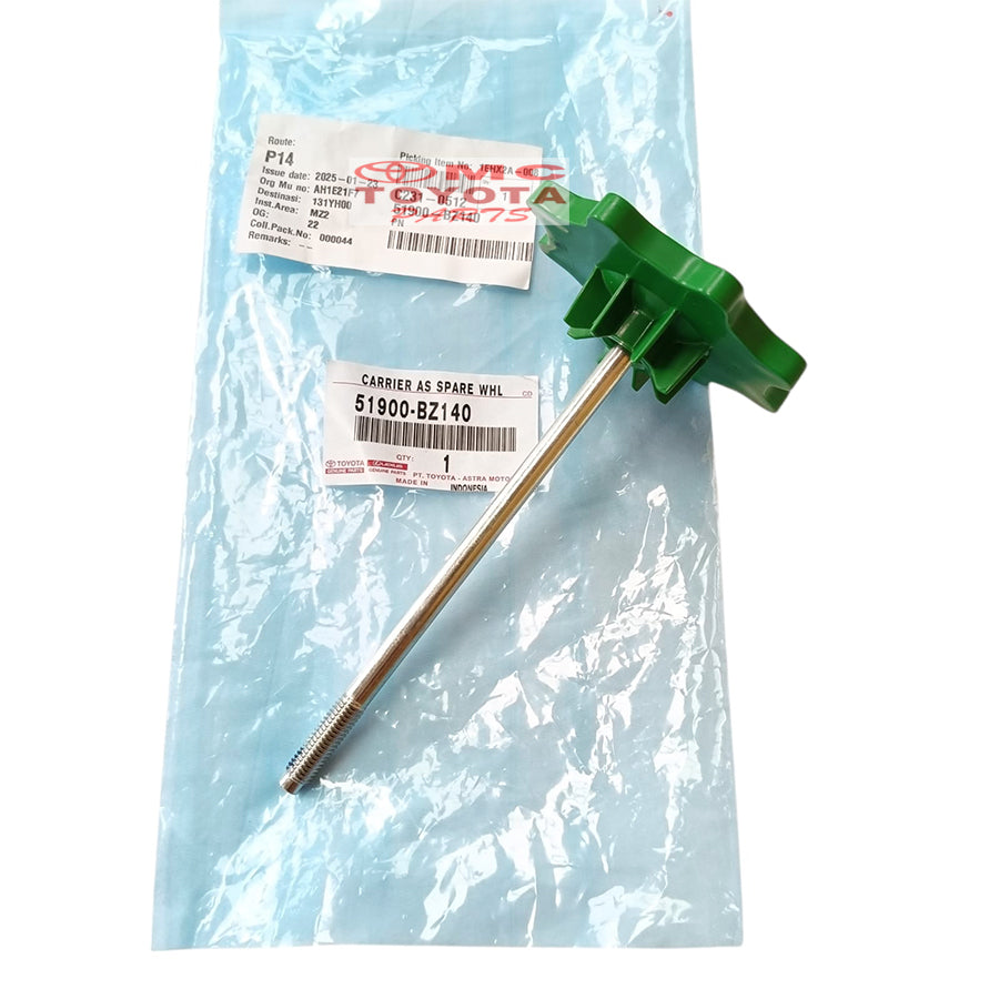 Baut Gantungan Putaran Ban Serep Raize Rocky Original Toyota 51900-BZ140 Baut Gantungan Ban Serep Warna Hijau Baut Dudukan Baut Pengunci Baut Ban Serep Baut Putar Bracket Gantungan Ban Serep