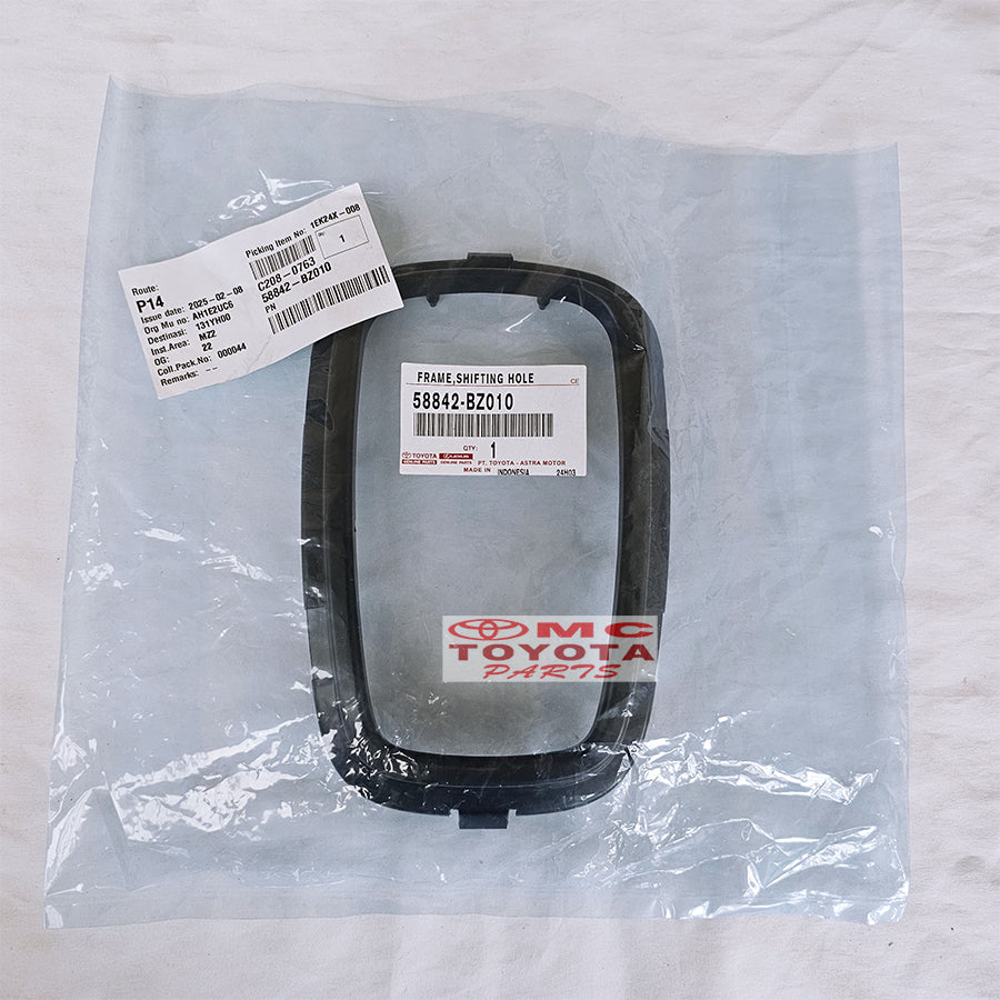Frame Cover Panel Shifter Bezel Persneling Shifting Hole Ring Tongkat Operan Gigi Avanza Xenia Rush Terios original Toyota 58842-BZ010