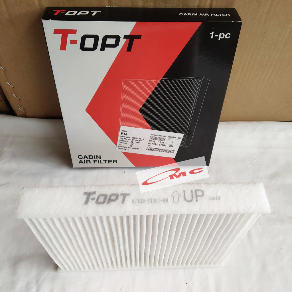Filter Saringan AC Innova Reborn Fortuner VRZ SRZ Hilux New Orisinil T-OPT 87139-TT201-8M
