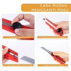 Cutter L500 L 500 L-500 Kater Kuter Cuter Besar Putar Blade Refill Linko Cutter Knife Pisau Pemotong Alat Potong Isi L-150 Set CUTTER-L-500-SET