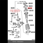 Laher Bearing Roda Depan Laher Support Shock Breaker Depan Original Camry Harrier Alphard Lexus RX270 RX350 Sienta Previa Kluger 90903-63014 Lahar Karet Support Shockbreaker
