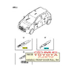 Handle Tarikan Pintu Dalam Panel Power Window Pintu Depan Kanan Kiri Agya Ayla Original 74813-BZ050-B0 74814-BZ050-B0