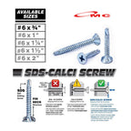 Sekrup GRC SDS #6x3/4 Sekrup SDS FH (+) Greet Putih Skrup Kalsiboard Calci Board Kalsi GRC Self Drilling Screw SDS 6x3/4 Baut Paku Papan Grc Roofing Rofing Rufing Ruping Sekrup Baja Ringan