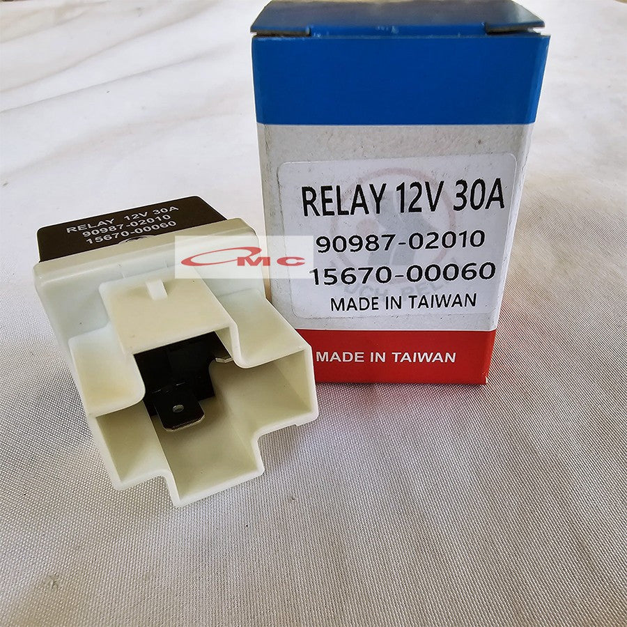 Relay Lampu Fog Lamp 12V 30A 4Kaki K-4 Toyota Universal Kijang Efi Corolla Great Alphard 90987-02010 15670-00060