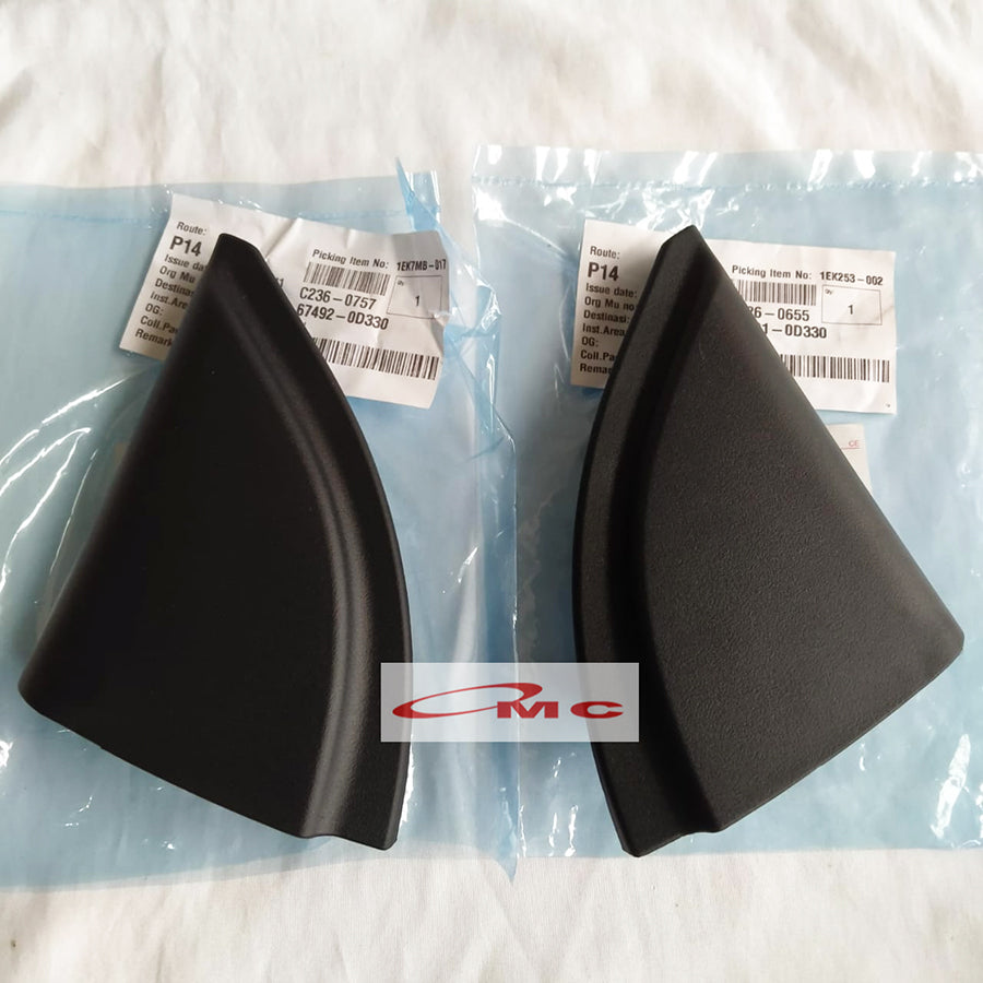 Garnish Cover Segitiga Dalam Spion Depan Kanan kiri All new Yaris Vios 2018-Up 67491-0D330 67492-0D330 Original Toyota