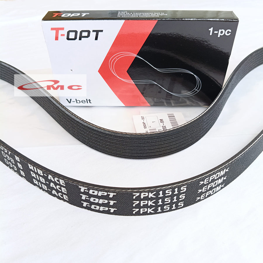 Tali Kipas Fan Belt Van Belt V Belt Fanbelt Innova Fortuner Hilux Diesel Orisinil T-OPT 90916-TT202-8M / 7PK1515