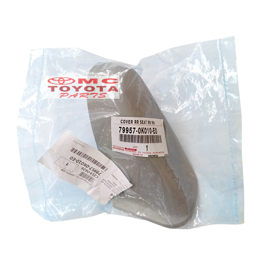Cover Tutup Kaki Jok Belakang Kanan Kijang Innova 2009-2015 Original Toyota 79957-0K010-E0 Cover Jok Belakang Baris Ketiga Paling Belakang Cover Baut Jok Belakang Cover Rel Jok Belakang Ori