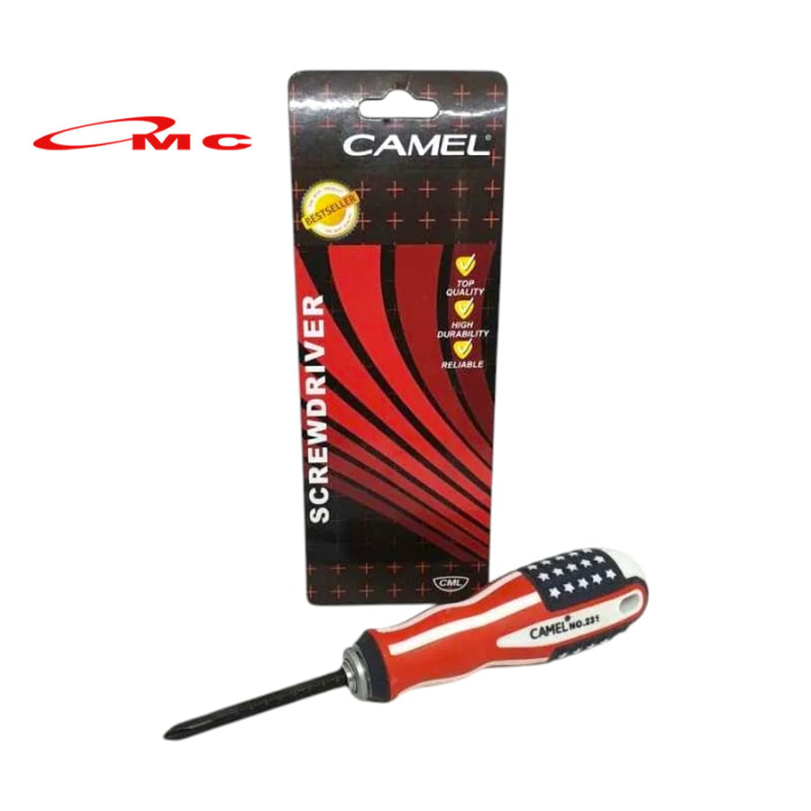 Obeng Bolak Balik Fleksibel USA CAMEL -+ 6 Inch Obeng BB USA Min Plus 6" Obeng Bolak Balik Flexible Plus Minus Amerika 2 Way 2Way Obeng Track Trek