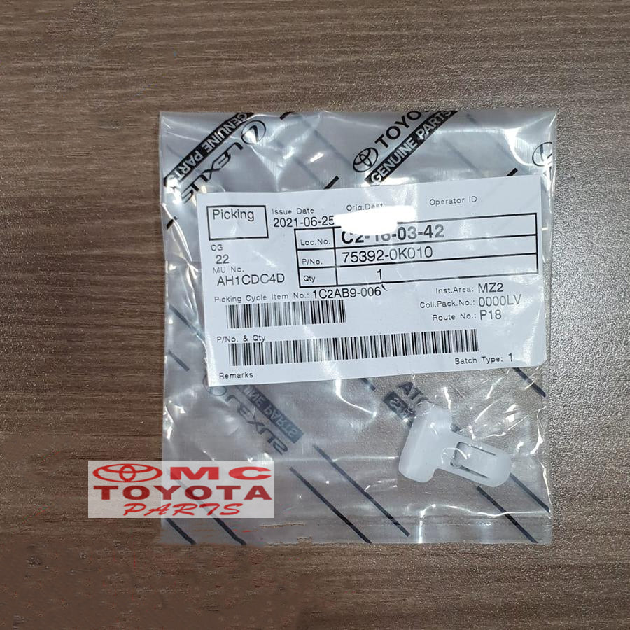 Klip Clip Spoiler Bodykit Toyota Innova Venturer Fortuner Hilux Vios Yaris Corolla Altis Corolla Cross Original 75392-0K010 Klip Spoiler Bodykit Body Kit Ori
