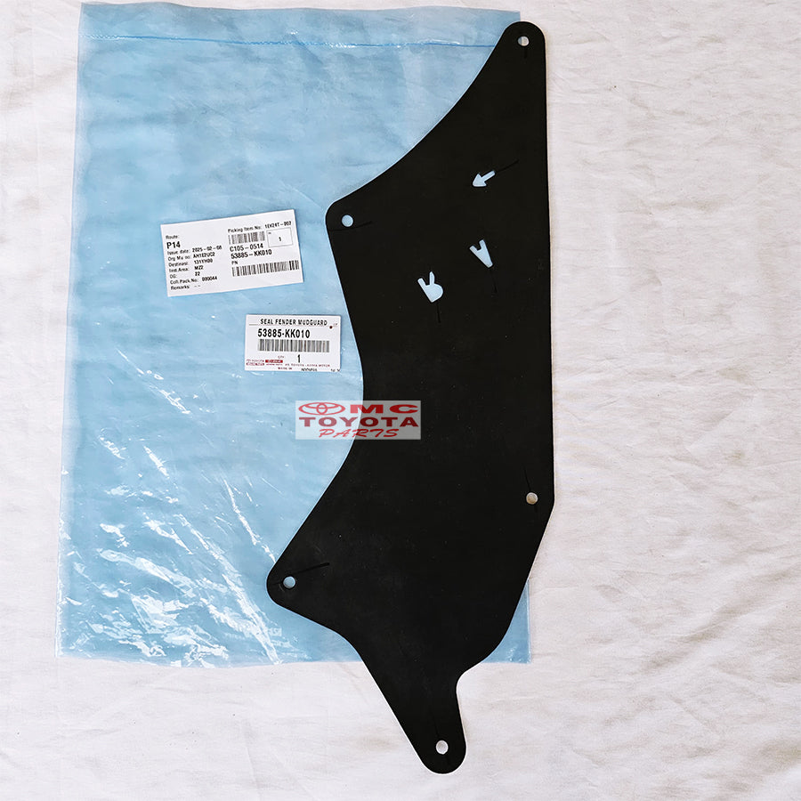 Seal Liner Fender Apron Pelindung Samping liner Fender Cipratan Belakang Bawah Kanan Kiri Kijang Innova Reborn Venturer Hilux 2015 Up Original Toyota 53885-KK010