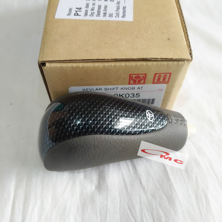 Shift Knob Knop Tongkat Persneling Automatic Innova Fortuner Hilux Yaris PZ020-0K035 Knop Persneling Matic Carbon Kevlar