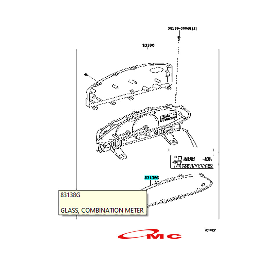 Mika Kaca Glass Speedometer Original Toyota Yaris Bakpao NCP91 2006-2013 83852-0DB30 Mika Speedometer