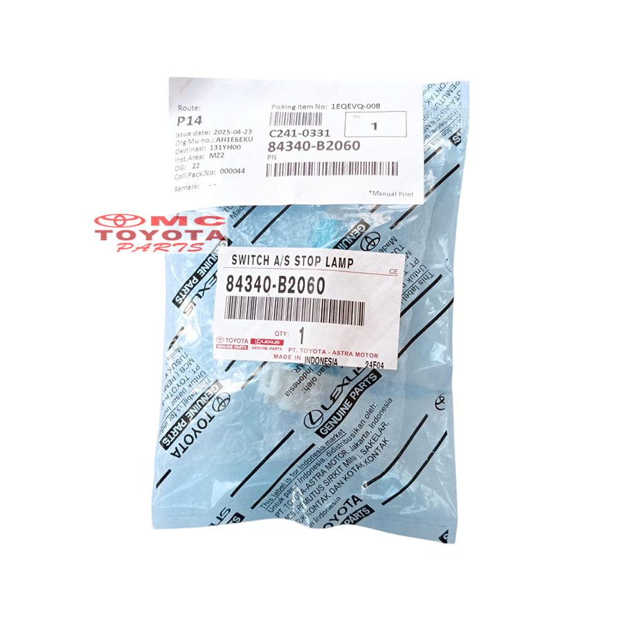 Switch Stop Lamp Switch Rem New Agya Ayla 2017-Up All New Rush Terios 2018-Up Original 84340-B2060 Switch Pedal Rem Switch Assy Stop Lamp Swit Swicth Switch Stoplamp