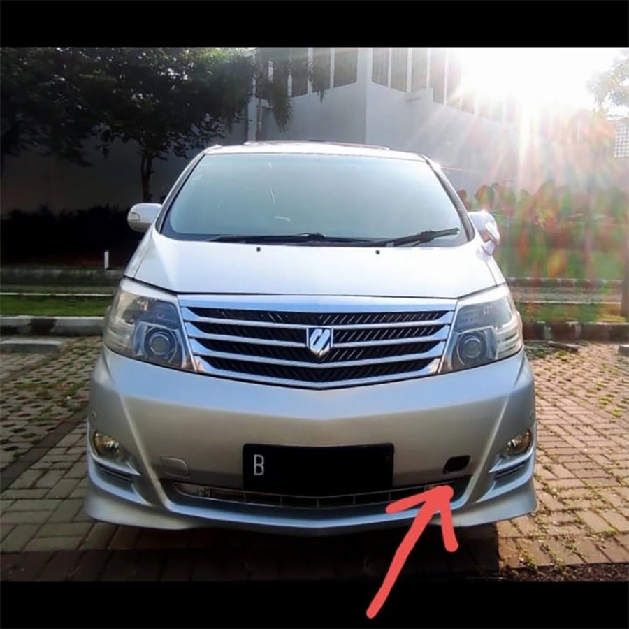 Tutup Cover Derek Towing Bumper Depan Kanan Kiri Alphard 2005-2008 Original Toyota 52127-58070-C0 / 52128-58050-C0 Cover Towing Tutup Derek Depan Tutup Towing Depan Bemper Bumper Ori