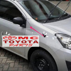 Sticker Stiker Depan Spion Kanan Kiri Agaya Ayla 2012-2017 Original Toyota