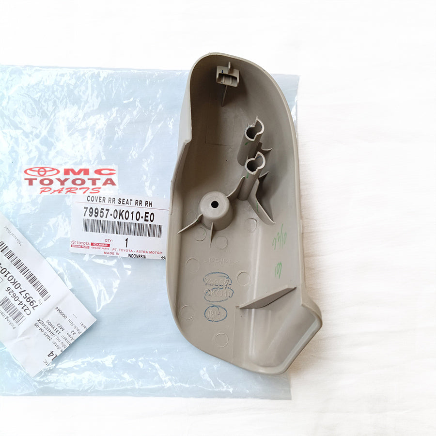 Cover Tutup Kaki Jok Belakang Kanan Kijang Innova 2009-2015 Original Toyota 79957-0K010-E0 Cover Jok Belakang Baris Ketiga Paling Belakang Cover Baut Jok Belakang Cover Rel Jok Belakang Ori