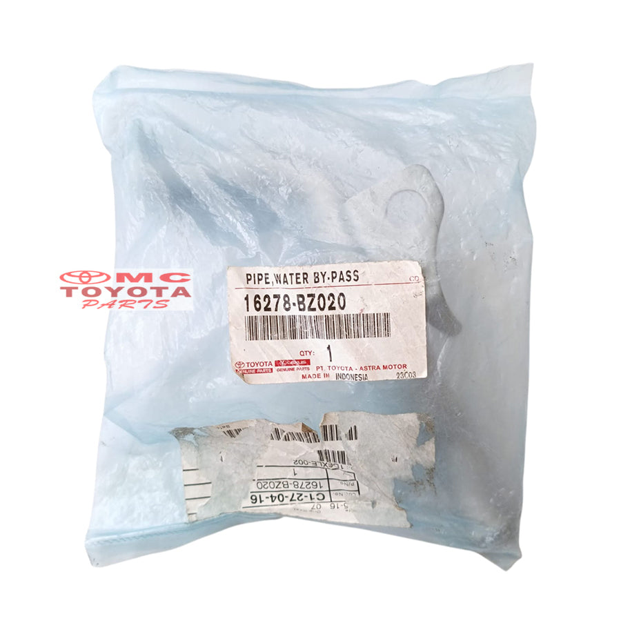Selang Pipa Pipe Water By Pass Avanza Xenia Original 16278-BZ020 Pipe Water Inlet Pipa Water By Pass Pipa Bypass Selang Pipa Radiator Pipa By Pass No.2 Ori