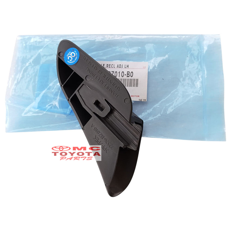 Handle Jok Depan Handle Tuas Jok Kursi Depan Kanan Kiri Avanza Xenia Lama Rush Terios Lama Original Toyota 72525-BZ010-B0 / 72526-BZ010-B0 Hitam Putaran Setelan Handel Handle Reclining Adjuster Handle Jok Reclining