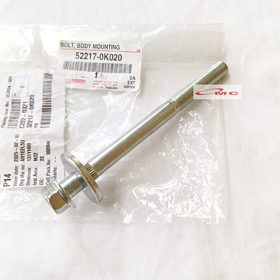 Baut Bolt Karet Body Mounting Tengah Original Toyota Kijang Innova Fortuner 52217-0K020 Baut Karet Mounting Body Cabin Bolt Body Mounting Baut Torsi Body Baut Rangka Body Baut Body