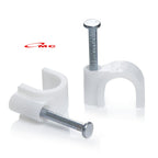 Kleman Klem Clip Klip Kabel Putih Paku Beton 7 9 MM Eclat Klem Kabel Plastik Cable Clips 7mm 9mm Alat Penjepit Penahan Kabel Listrik Data Telpon