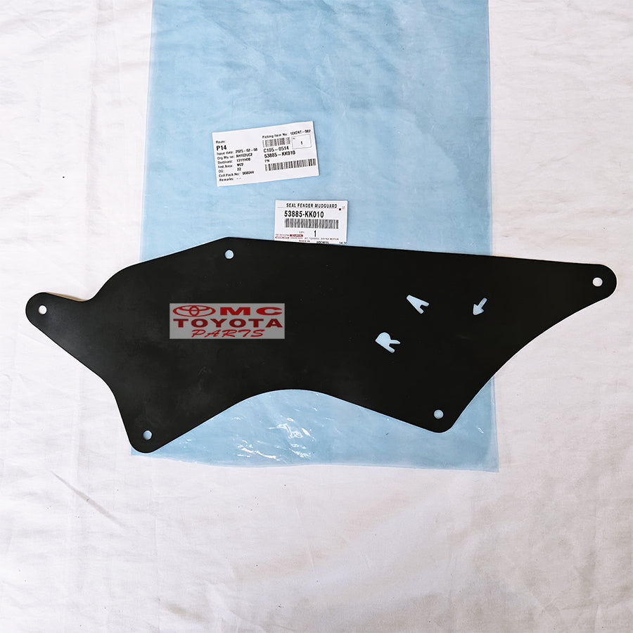 Seal Liner Fender Apron Pelindung Samping liner Fender Cipratan Belakang Bawah Kanan Kiri Kijang Innova Reborn Venturer Hilux 2015 Up Original Toyota 53885-KK010