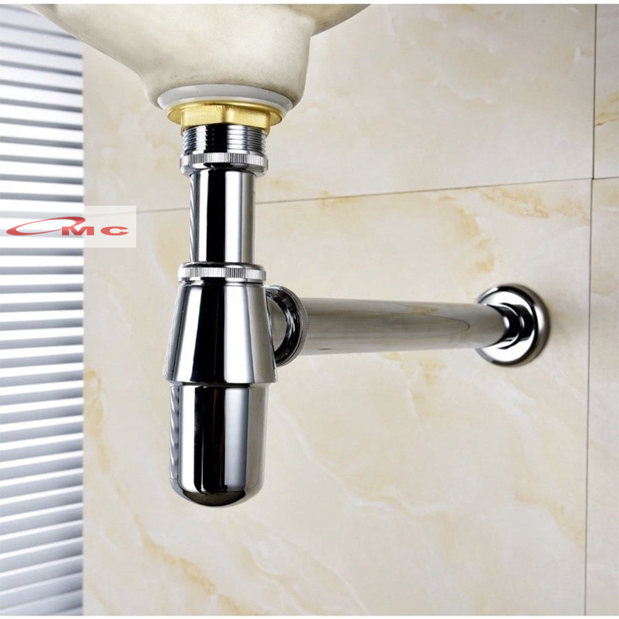 Sifon Botol Wastafel Stainless ONDA PT-TUL 1/2" Chrome Sivon Sipon Siphon Sifon Wastafel Bottle Bak Cuci Tangan Afur Avur Air Stainles Stenlis Steel Pipa P trap Selang Saluran Pembuangan Air Wastafel