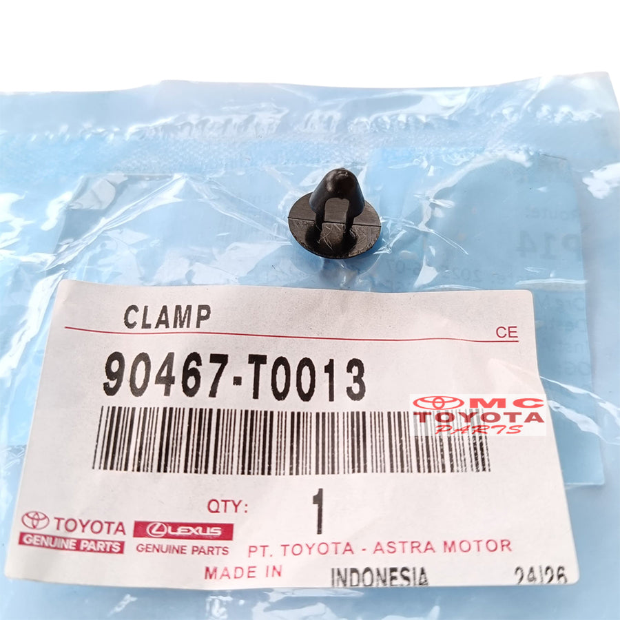 Klip Karet Kap Mesin Innova Reborn Fortuner Hilux Corolla Altis Camry Etios Original Toyota 90467-T0013 Clip Clamp Klip Kancing Penahan Karet Kap Mesin