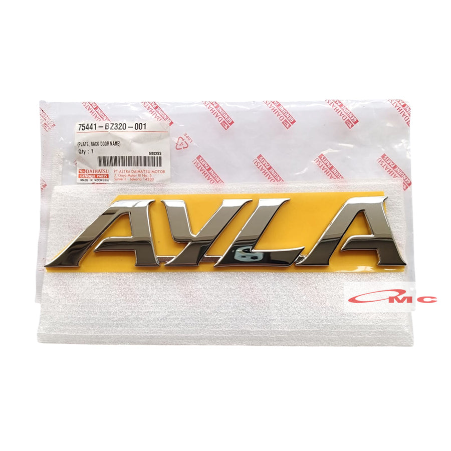 Emblem Logo Bagasi Belakang Ayla Original Daihatsu 75441-BZ320-001 Emblem Bagasi Belakang Stiker Sticker Logo Tulisan Ayla Pintu Belakang Bagasi Ori