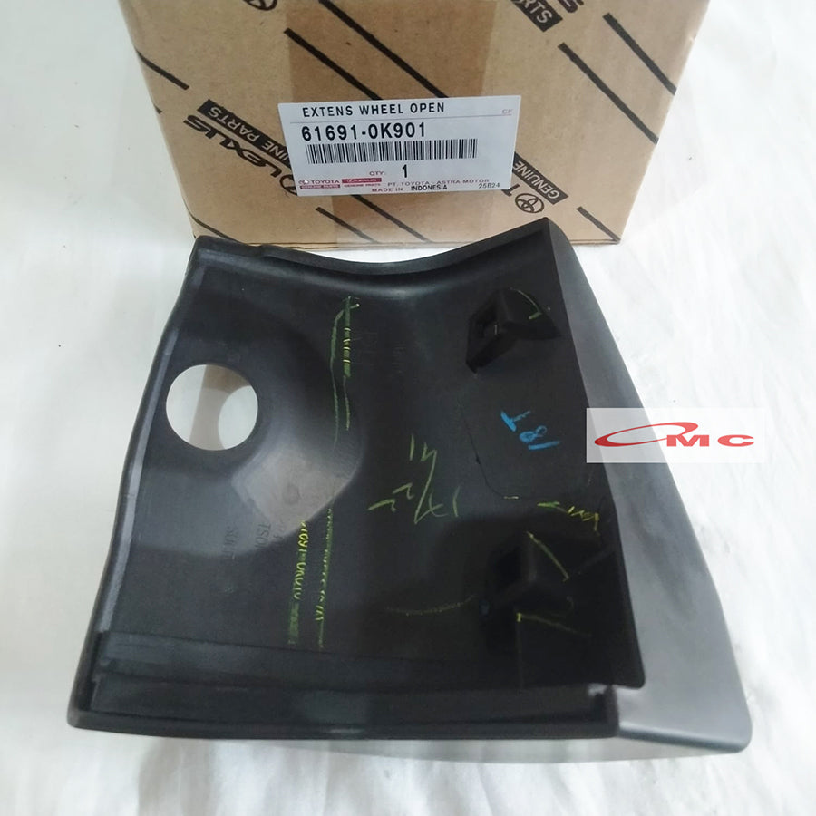 Sambungan Spakbor Over Fender Belakang Kanan Kiri Fortuner 2005-2011 Orisinil Toyota 61691-0K901 61692-0K901 Over Fender Kecil Belakang