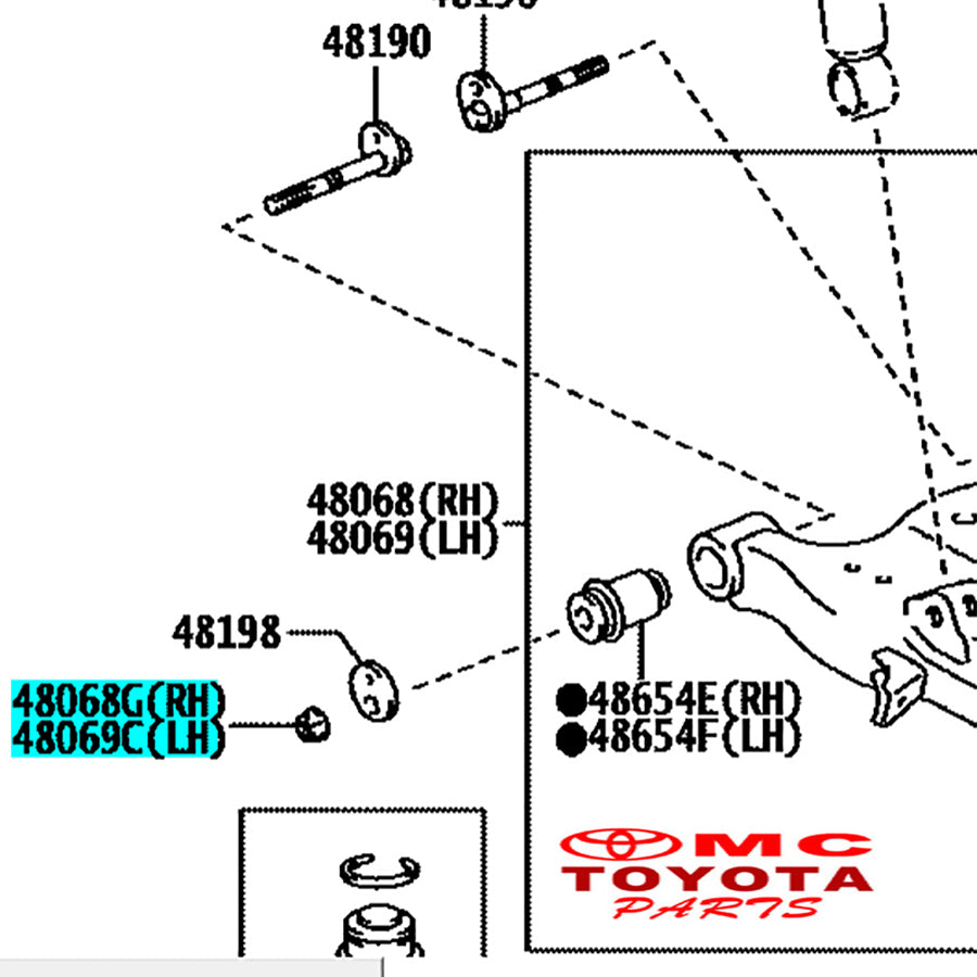 Mur Chamber Depan Kijang Innova Fortuner VRZ Hilux Altis Corolla Cross Original 90178-T0073 Mur Baut Chamber Bolt Nut Mur Camber Kamber Mur 22