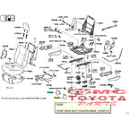 Cover tutup Dudukan Bantalan Engsel Kaki Jok Belakang Tengah Kanan Kiri Fortuner VRZ Kijang Innova Verturer Reborn Original Toyota 71629-0K080-C0 71629-0K200-C0