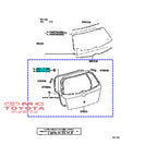 Tutup Cover Pintu Belakang Kanan Kiri Cover Back Door Toyota Yaris Original 68911-0D010 / 68912-0D010