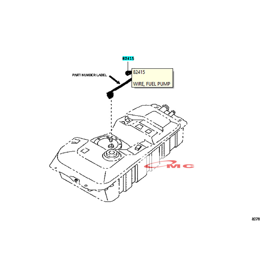 Kabel Pompa Bensin Wire Fuel Pump Grand New Avanza Xenia All New Rush Terios 2018-Up Original 82415-BZ160
