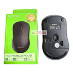 Mouse Wireless Robot M206 / M207 2.4GHz Optical 1600DPI Black Kursor Akurat Untuk PC Laptop Original Silent Mouse Wireles Mause Mos Mous Maos Hitam