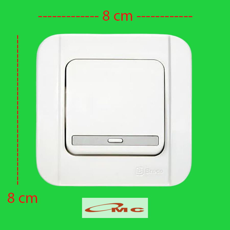 Broco Saklar Engkel 1G Galleo Saklar Seri 2G Galleo White Tunggal Double 1 2 Gang 1 Way G161-55S / G162-55S Sakelar Saklar Broco Galleo Galeo Putih