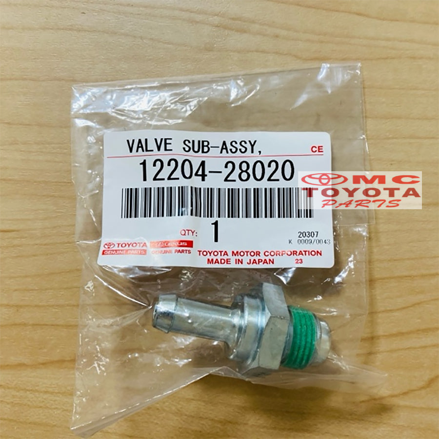 Valve Tutup Klep Valve PCV PVC Valve Ventilator Camry Harrier Alphard 2.400cc 2.4 2400cc Rav4 Previa Original Toyota 12204-28020 Valve Angin Sensor Tutup Klep PVC PCV Ventilation Ori