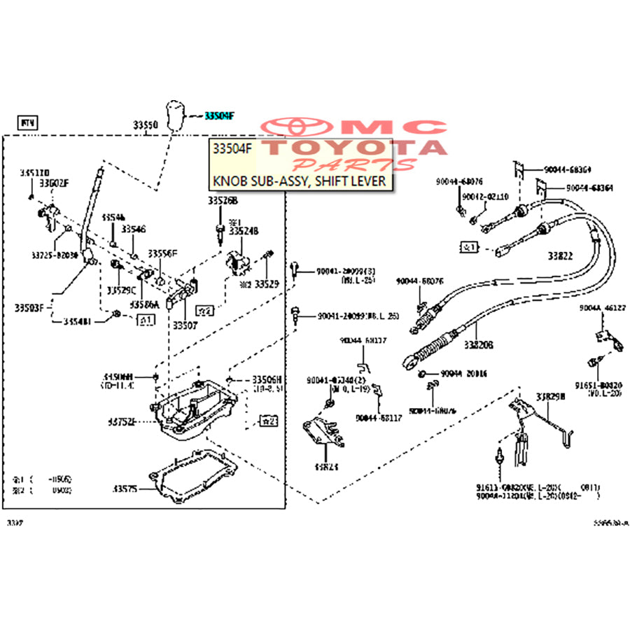 Knob Knop Tongkat Persneling Avanza Xenia 2006-2011 Rush Terios Splash Manual Original Toyota 33504-BZ050-B0