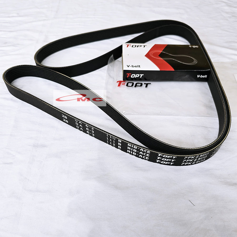 Tali Kipas Fan Belt Van Belt V Belt Fanbelt Kijang Innova Fortuner Hilux Bensin AC 7PK2300 Orisinil T-OPT 90916-TT201-8M