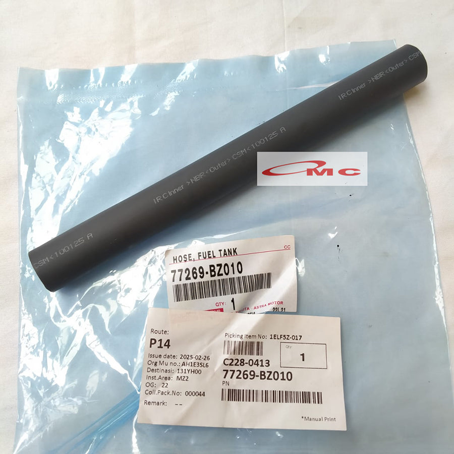 Selang Tangki Breather Tangki Nafas Bensin Avanza Xenia Rush Terios Orisinil 77269-BZ010 Selang Hose Fuel Tank Breather