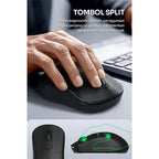 Mouse Wireless Robot M206 / M207 2.4GHz Optical 1600DPI Black Kursor Akurat Untuk PC Laptop Original Silent Mouse Wireles Mause Mos Mous Maos Hitam