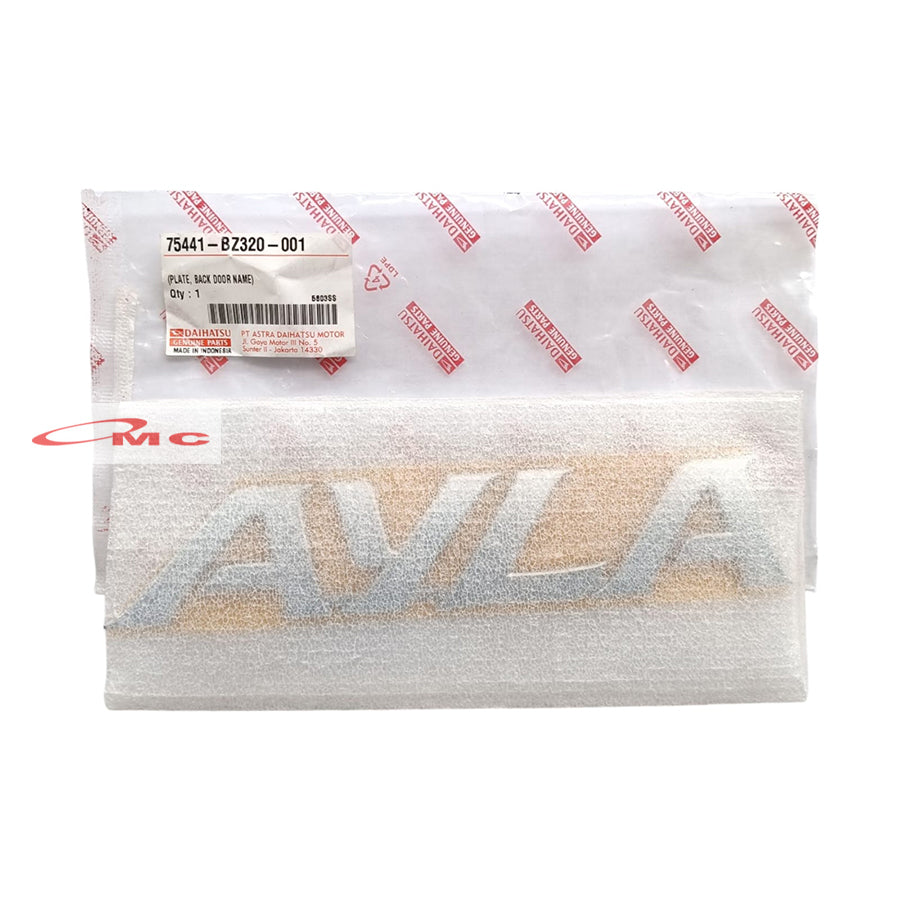 Emblem Logo Bagasi Belakang Ayla Original Daihatsu 75441-BZ320-001 Emblem Bagasi Belakang Stiker Sticker Logo Tulisan Ayla Pintu Belakang Bagasi Ori
