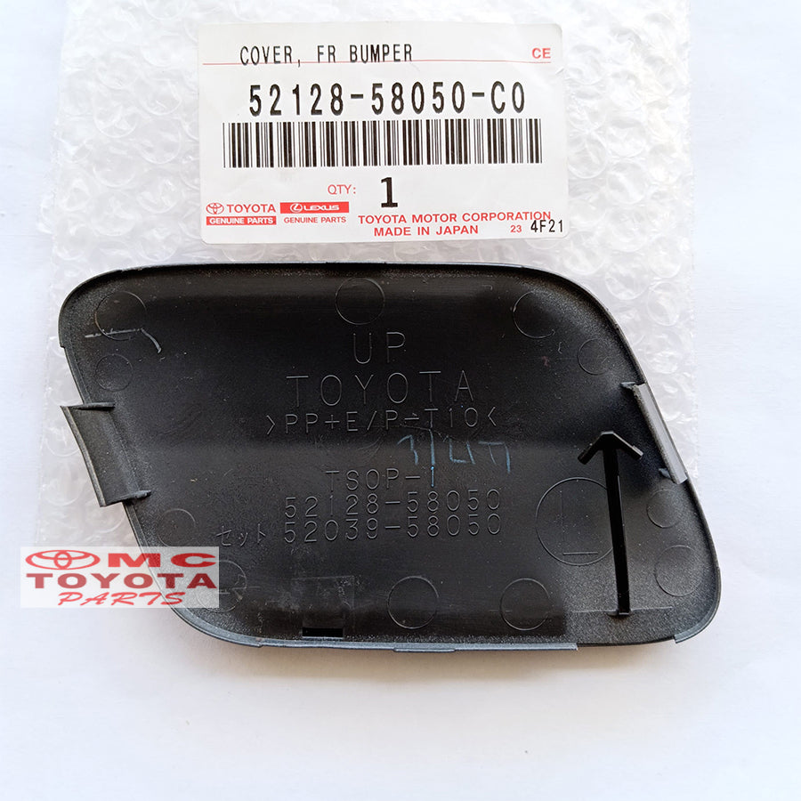 Tutup Cover Derek Towing Bumper Depan Kanan Kiri Alphard 2005-2008 Original Toyota 52127-58070-C0 / 52128-58050-C0 Cover Towing Tutup Derek Depan Tutup Towing Depan Bemper Bumper Ori