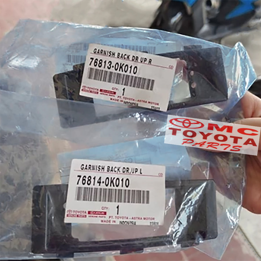 Tutup Cover Lampu Plat Nomor Belakang Kanan Kiri Innova 2004-2015 Original Toyota 76813-0K010 / 76814-0K010 Cover Lampu Plat Nomor Innova Sebelum Reborn Ori Harga Satuan 1 Pcs