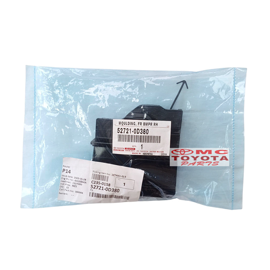 Cover Tutup Derek Towing Bumper Depan Kanan All New Yaris TRD 2018 Up Original Toyota 52721-0D380 Cover Towing Tutup Derek Depan Tutup Towing Depan Bumper Kanan