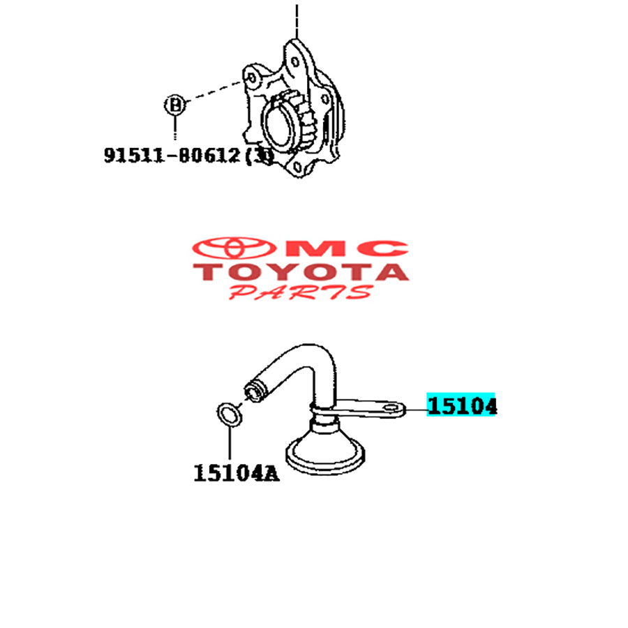 Strainer Pipa Oil Pump Avanza Xenia Rush Terios Original 15140-B0010 Strainer Pipa Saringan Pompa Oli Strainer Pompa Filter Saringan Oli Strainer Oil Stainer Saringan Filter Oli Dudukan Bracket Braket Breket